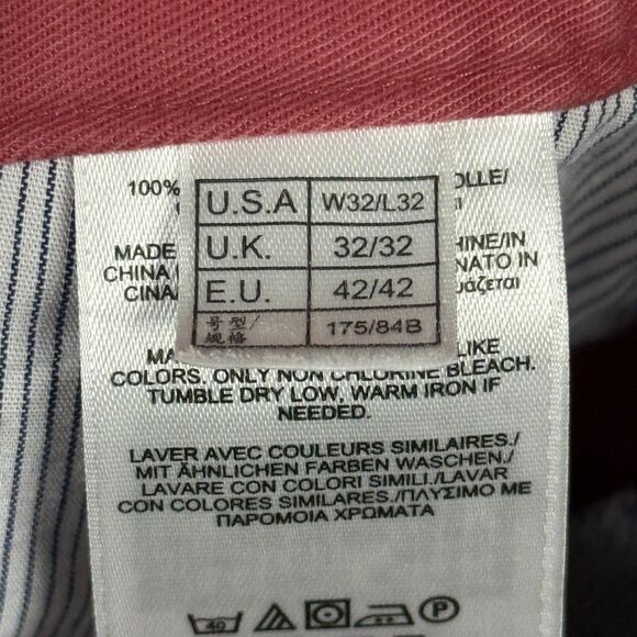 Brooks Brothers Pants Mens 32x32 Nantucket Red Straight Fit Chinos Preppy - Picture 4 of 13